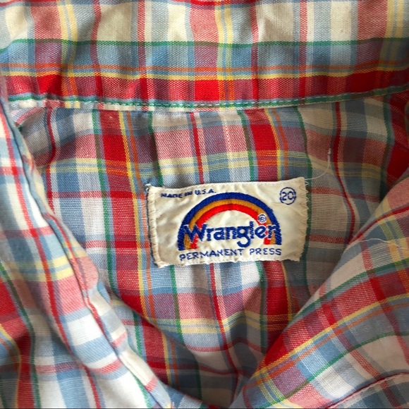 Vintage Wrangler soft short sleeve button up - Picture 2 of 4